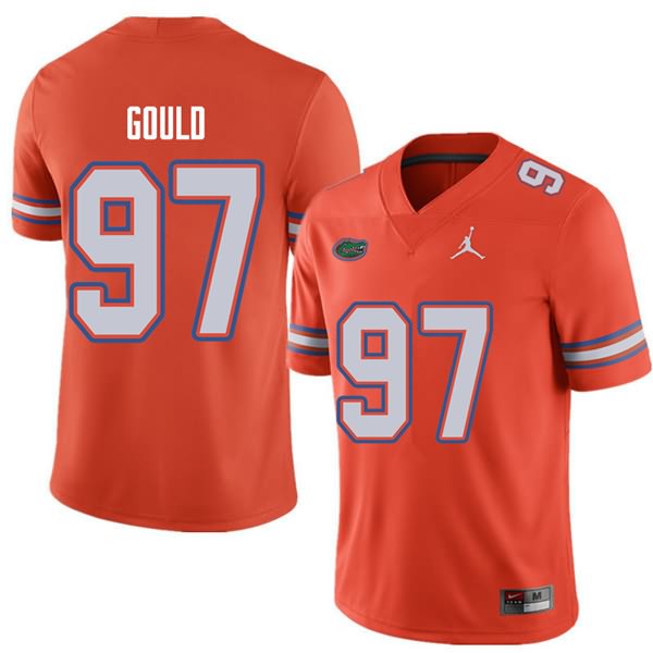 NCAA Florida Gators Jon Gould Men's #97 Jordan Brand Orange Stitched Authentic College Football Jersey LNW6064SQ